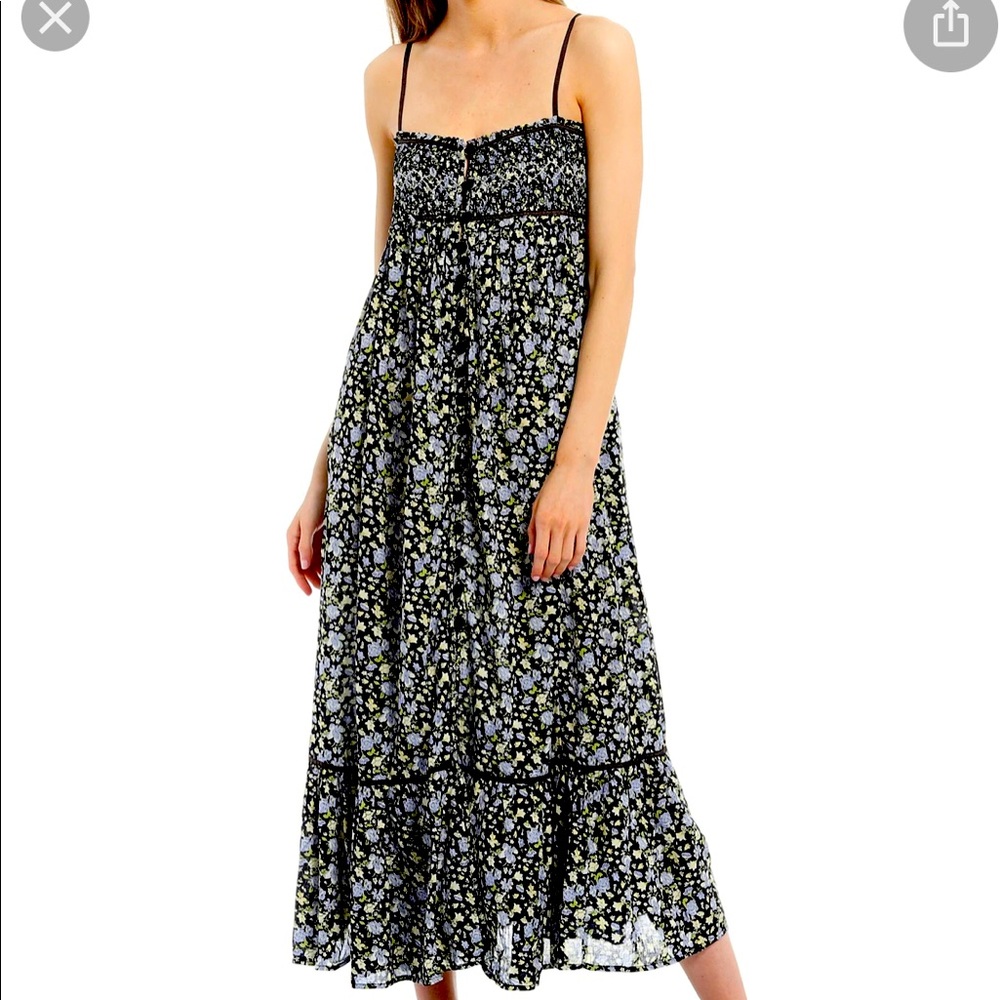 Free people Molly Jo midi dress - black